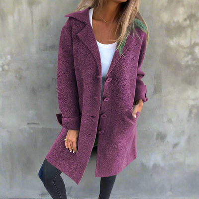 Emily™ | Casual Long Coat with Lapels